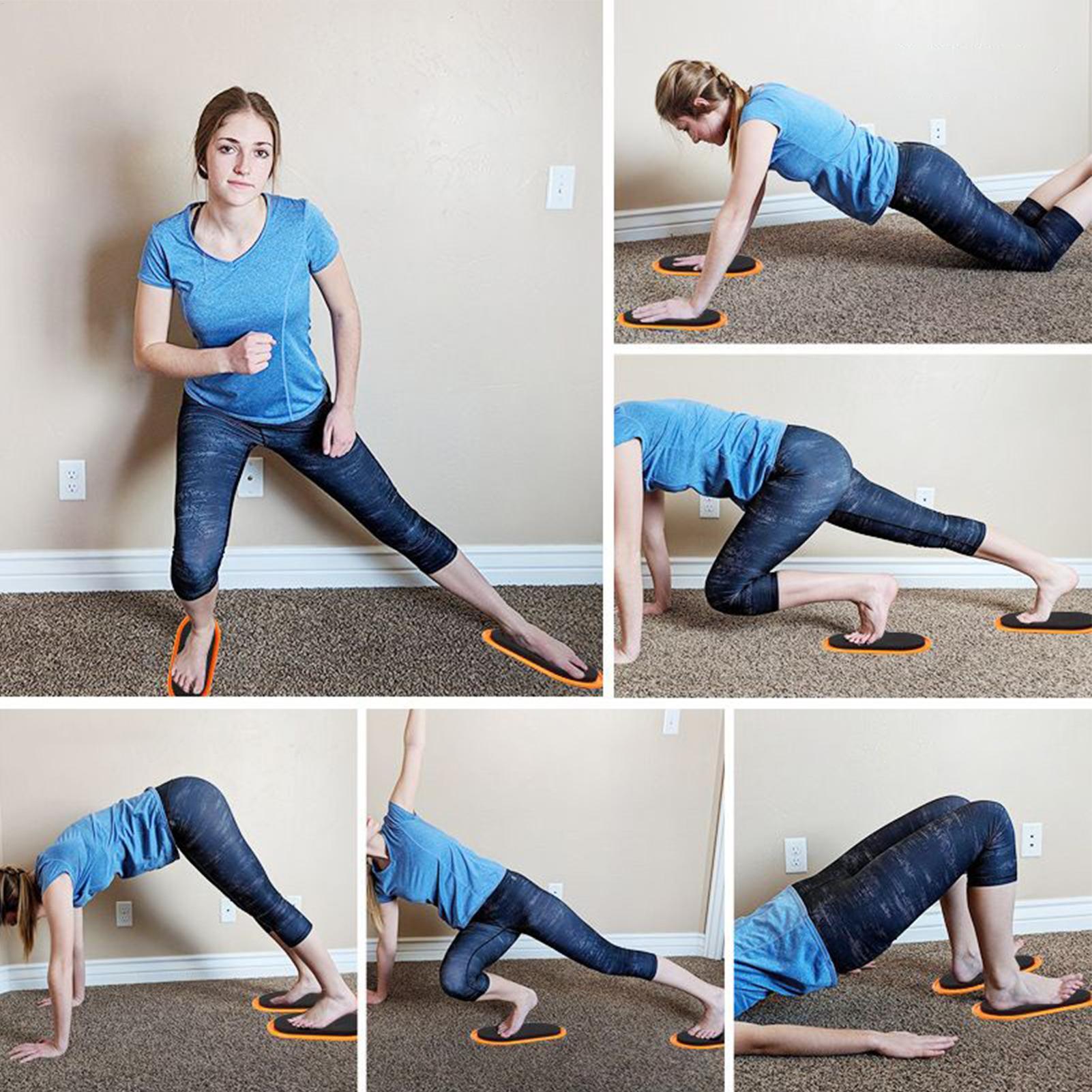 Home Gym Workout - Disques de glisse ovales pour entraînement,