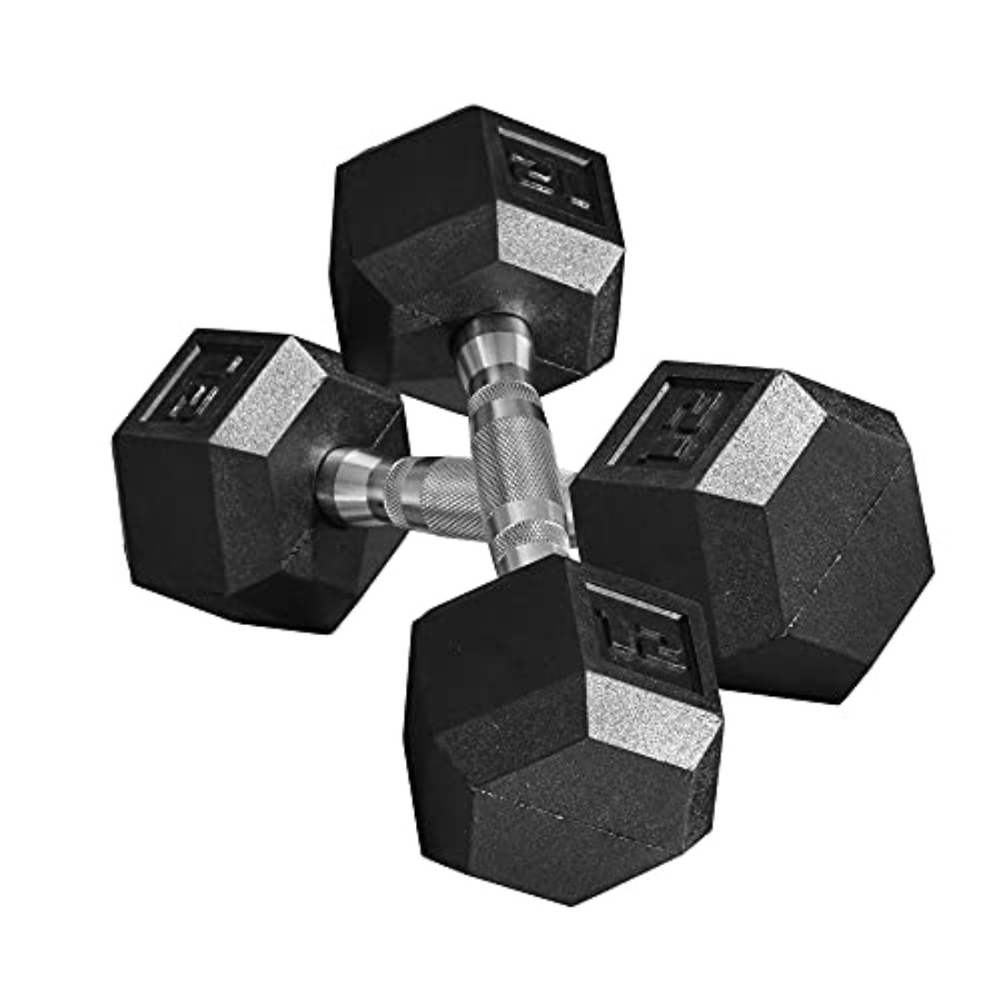 Home Gym Dumbbell Workout - Ensemble d'haltères en caoutchouc de 40/45/50