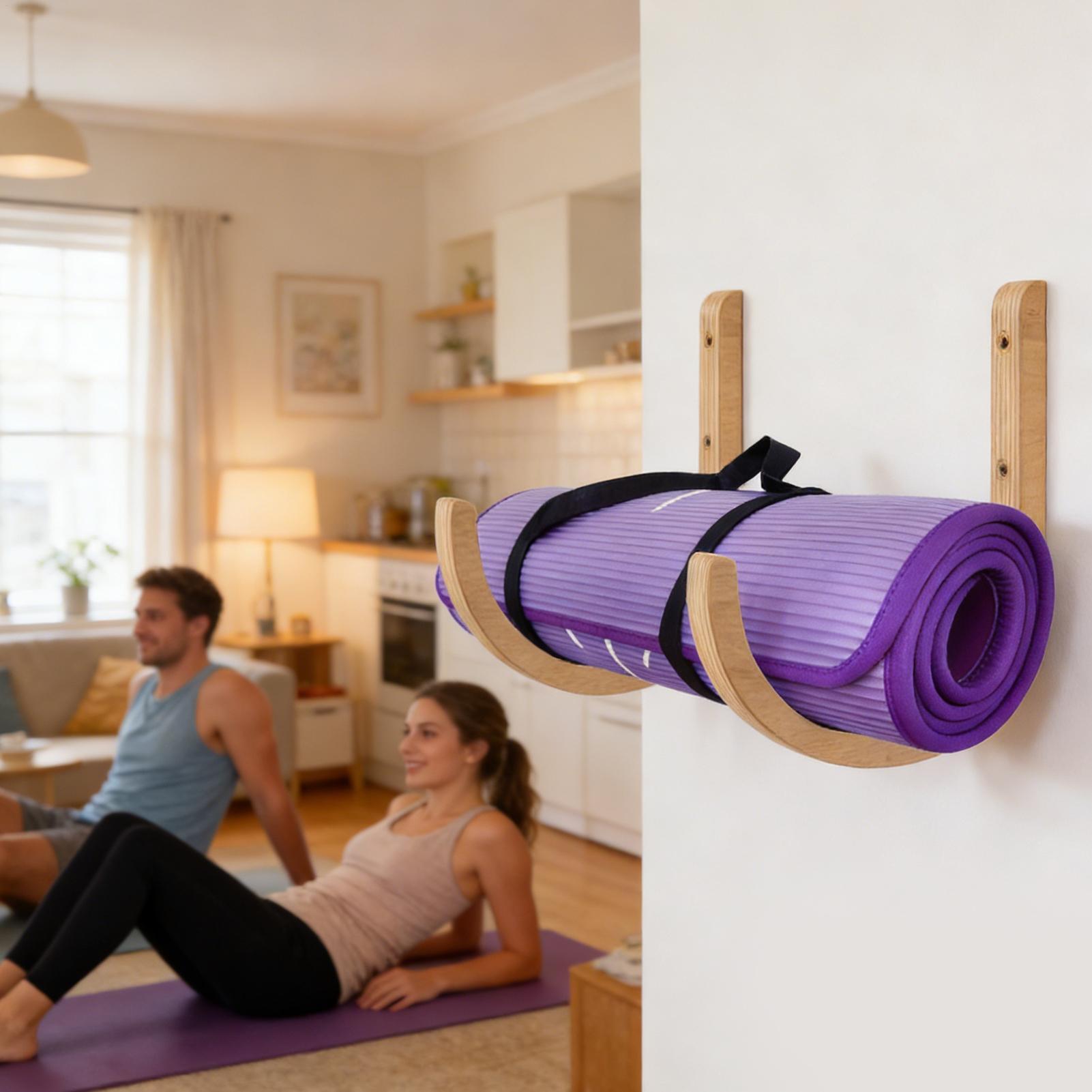 Home Gym Yoga Mat Storage - Support mural pour tapis de yoga