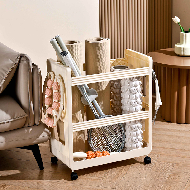 Home Gym Yoga Mat Storage - Chariot mobile de rangement de fournitures