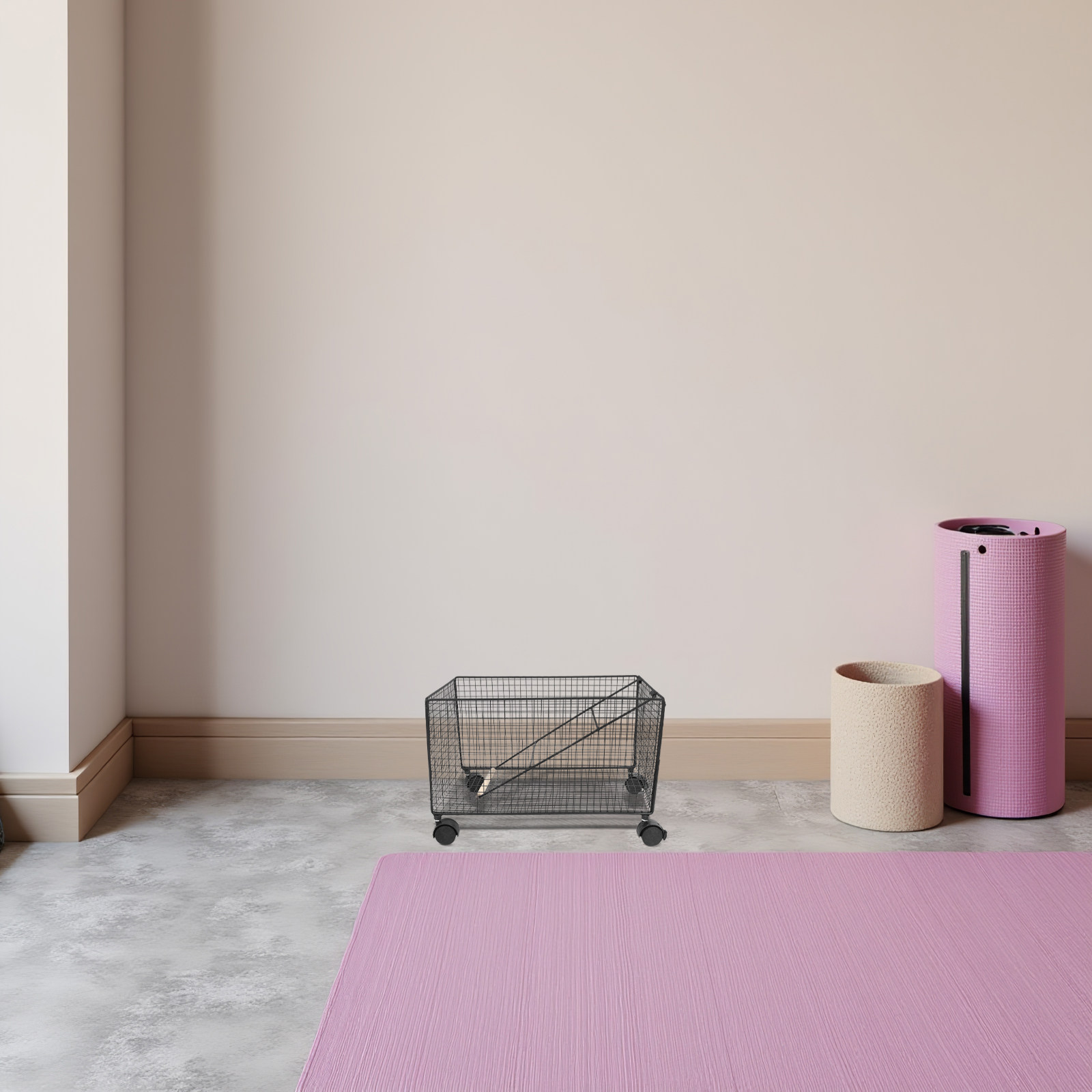 Home Gym Yoga Mat Storage - Organisateur d'équipements de sport multifonctionnel pour