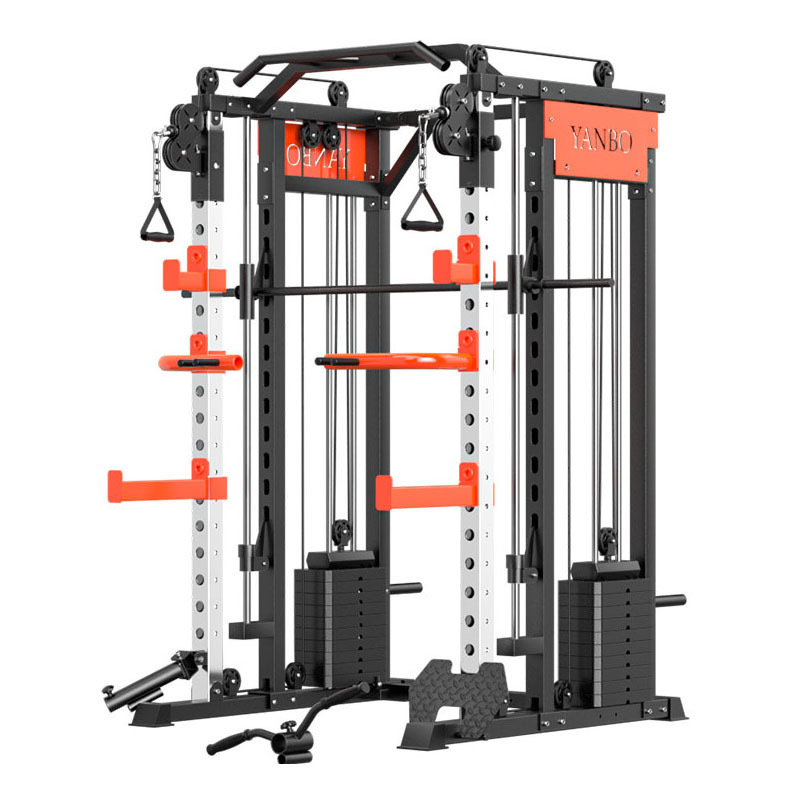 Home Gym With Smith Machine - Station d'entraînement complète multifonctionnelle : rack