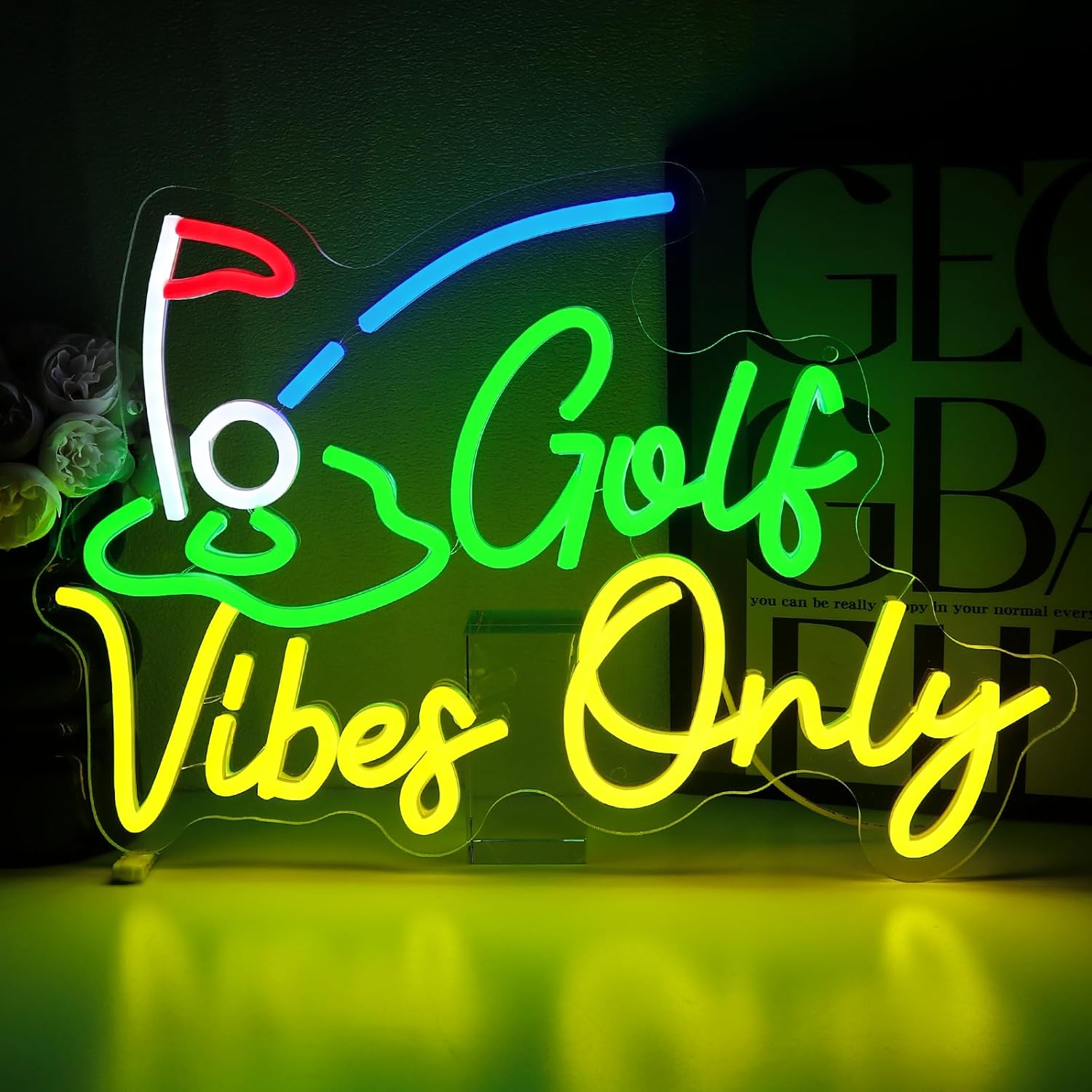 Home Gym Vibes - Enseigne néon Golf Vibes Only –