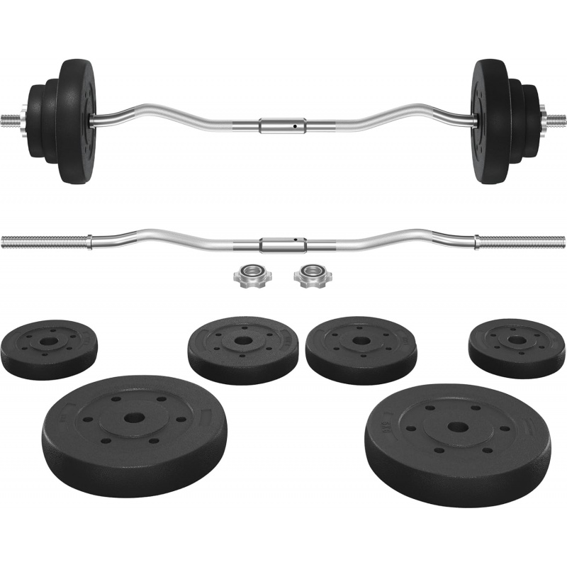 Ensemble d'haltères - Curl Bar - Barbell Curl Bar avis et prix