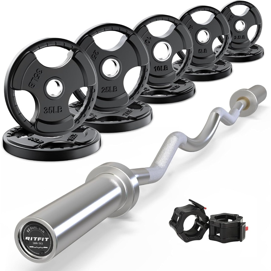 Barre EZ Curl de 2 pouces avec - Barbell Curl Bar avis et prix