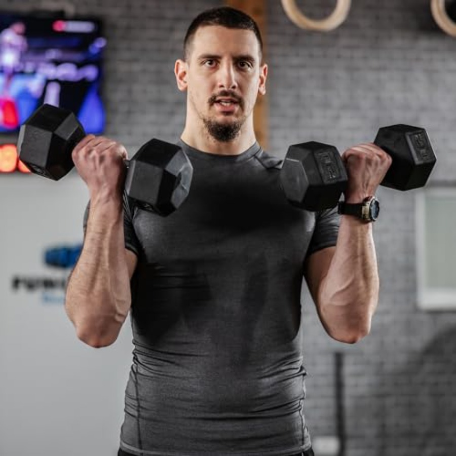 Ensemble d'haltères en caoutch - Home Gym Dumbbell Workout avis et prix