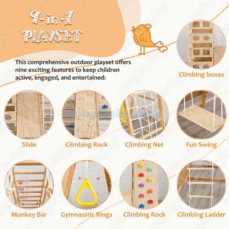 Structure d'escalade en bois p - Home Gym For Toddlers avis et prix