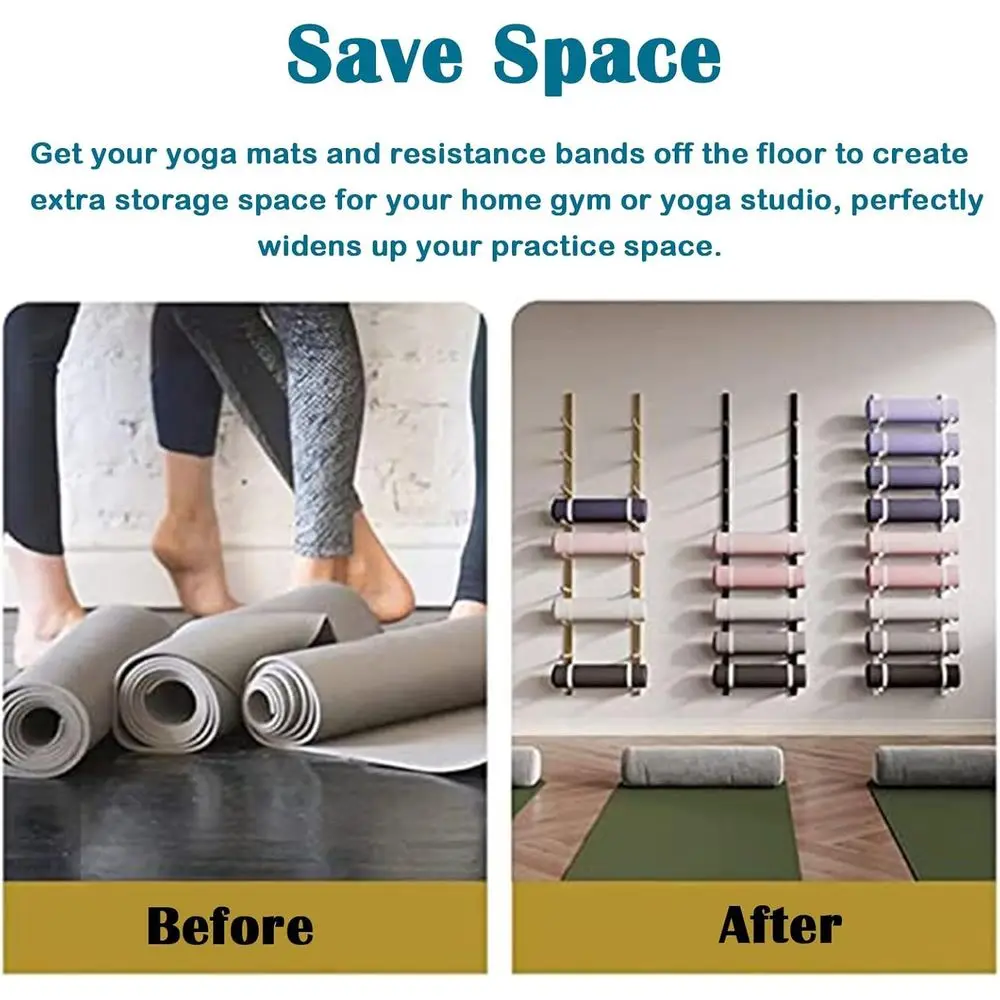 Support mural en métal pour éq - Home Gym Yoga Mat Storage avis et prix