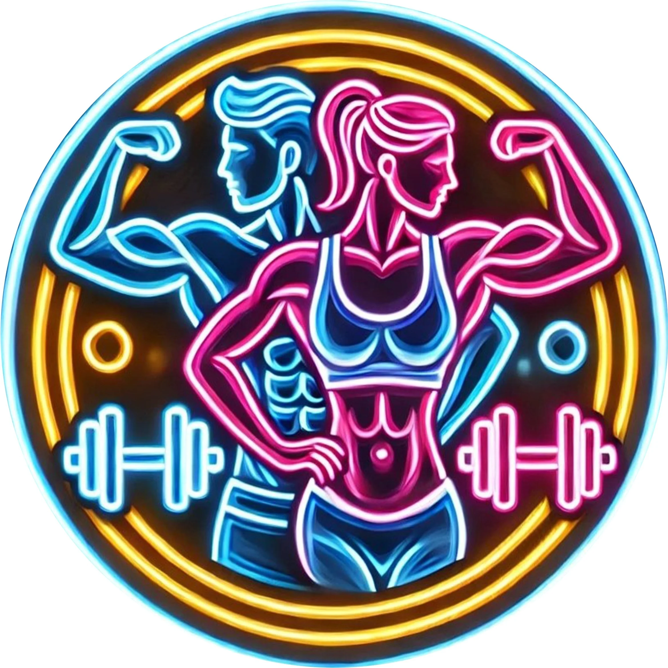Enseigne Métallique 2D Néon Fi - Home Gym Dumbbell Workout avis et prix