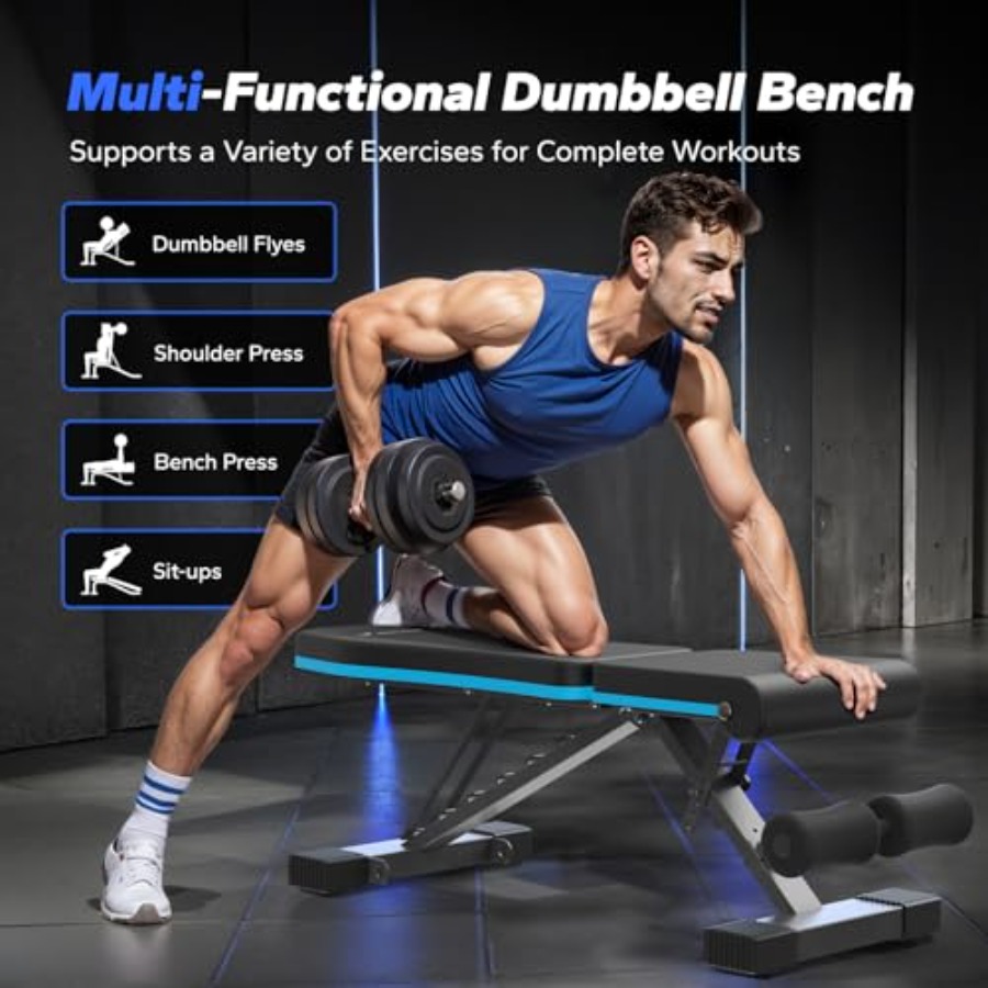 Banc de musculation pliable po - Home Gym Weight Bench avis et prix
